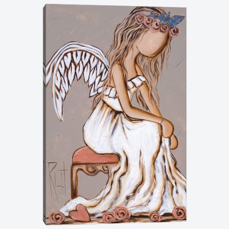 Angel With Crown Canvas Print #RAC66} by Ruth's Angels Canvas Artwork