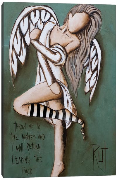Throw Me To The Wolves Canvas Art Print - Best Selling Fashion Art