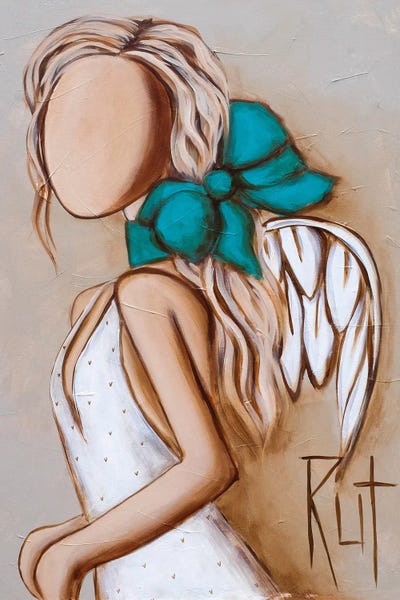 Wings: Blue Bow In Hair by Ruth's Angels