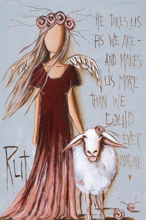 He Takes Us by Ruth's Angels wall art