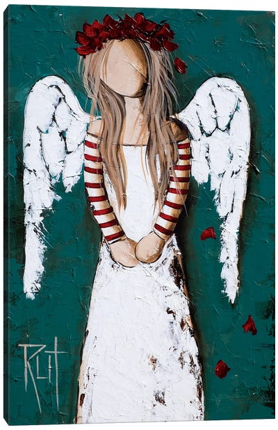 Feathery Canvas Art Print - Angel Art