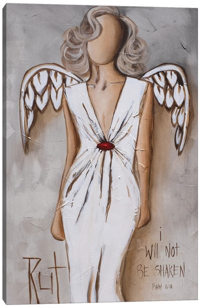 I Will Not Be Shaken Canvas Art Print - Angel Art