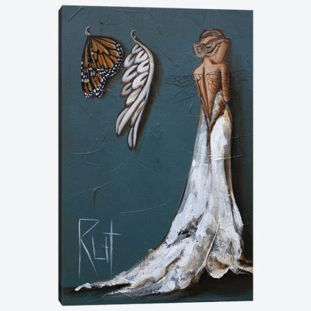 Butterfly And Angel Wings Canvas Print #RAC94} by Ruth's Angels Canvas Art Print