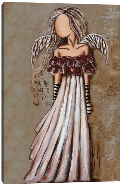 Courage Canvas Art Print - Angel Art