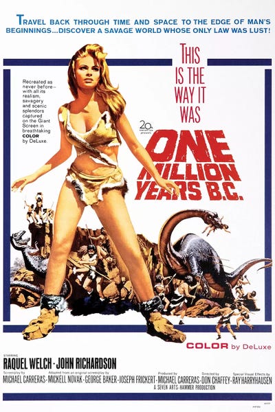 Movie Posters: One Million Years B.C. Film Poster by Radio Days