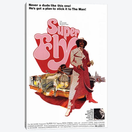 Super Fly Film Poster Canvas Print #RAD117} by Radio Days Canvas Print