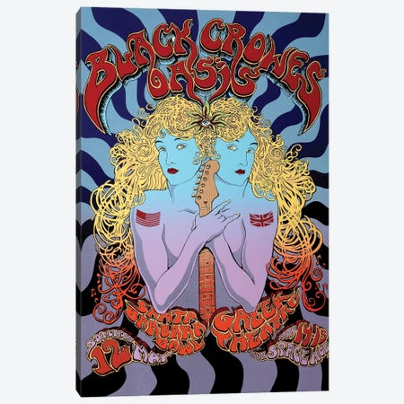 2001 Tour Of Brotherly Love (The Black Crowes, Oasis, Space Hog) Poster Canvas Print #RAD123} by Radio Days Canvas Art Print