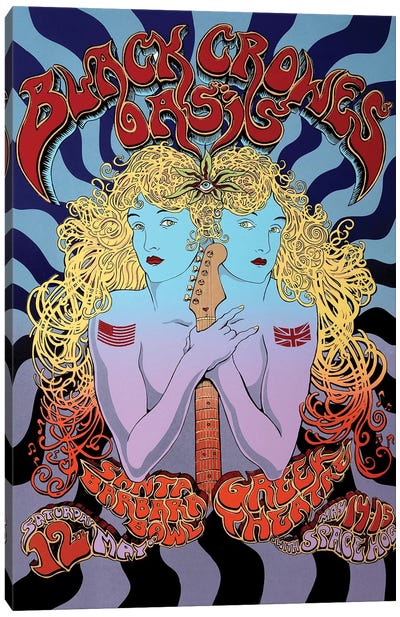 2001 Tour Of Brotherly Love (The Black Crowes, Oasis, Space Hog) Poster Canvas Art Print - Radio Days