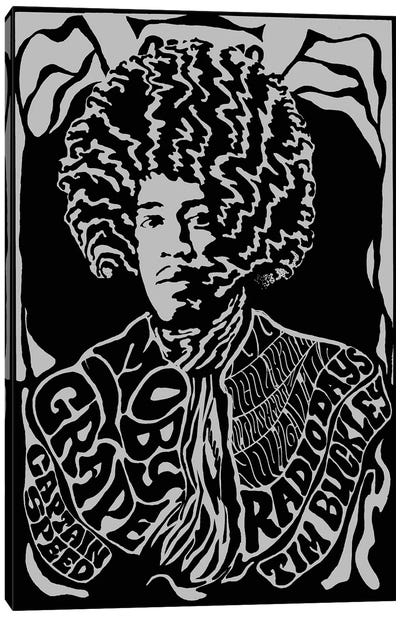 Jimi Hendrix Experience 1967 First U.S. Tour At Earl Warren Showgrounds Tribute Poster Canvas Art Print - Radio Days