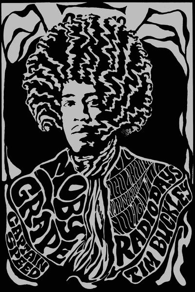 Jimi Hendrix: Jimi Hendrix Experience 1967 First U.S. Tour At Earl Warren Showgrounds Tribute Poster by Radio Days