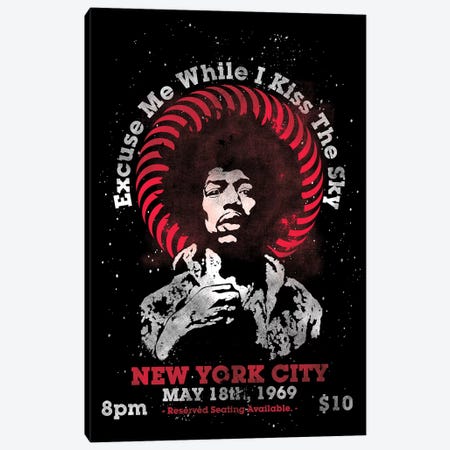 Jimi Hendrix Experience 1969 U.S. Tour At Madison Square Garden Tribute Poster Canvas Print #RAD131} by Radio Days Canvas Wall Art