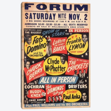 The Biggest Show Of Stars For '57 At The Forum Poster Canvas Print #RAD135} by Radio Days Canvas Print
