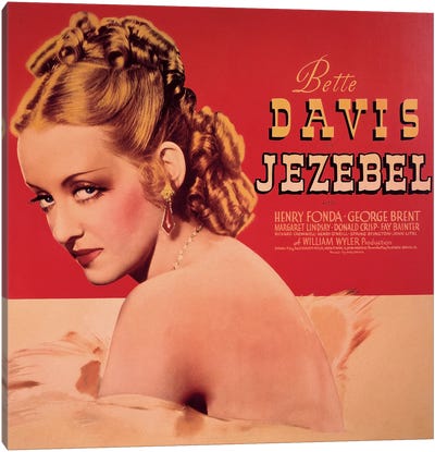 Jezebel Film Poster Canvas Art Print - Golden Age of Hollywood Art