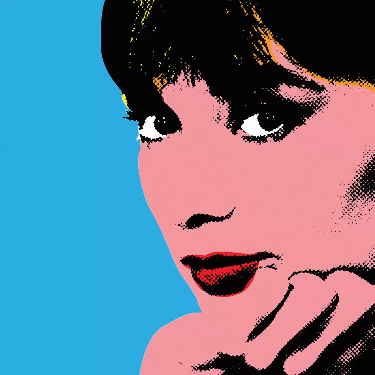 Audrey Hepburn Blue Dots