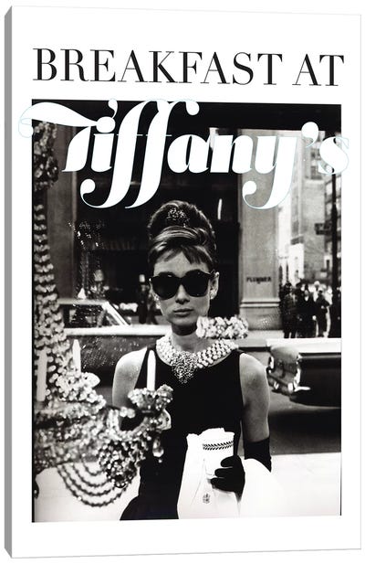 Audrey Hepburn Classic Tiffany's Canvas Art Print - Classic Movie Art