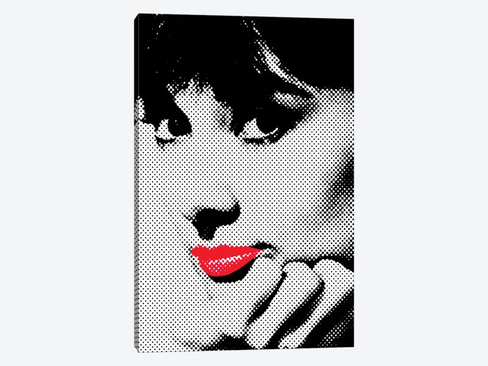 Audrey Hepburn Red Lips by Radio Days 1-piece Canvas Print