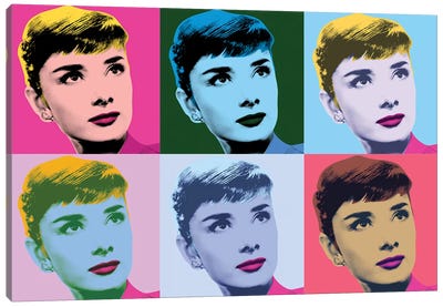 Audrey Hepburn Warhol Sabrina Canvas Art Print - Similar to Andy Warhol