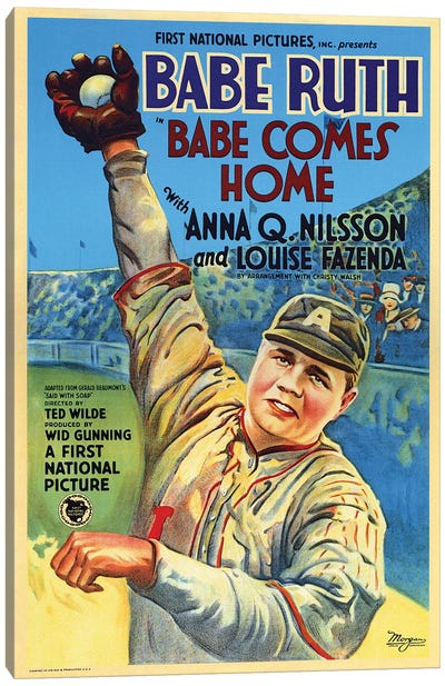 Babe Comes Home Canvas Art Print - Babe Ruth