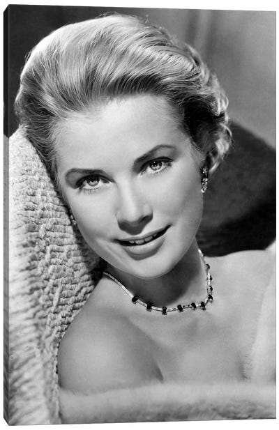 Grace Kelly In Pose Canvas Art Print - Golden Age of Hollywood Art
