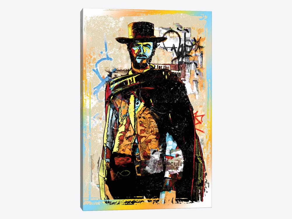 Clint Eastwood Graffiti Cowboy by Radio Days 1-piece Art Print
