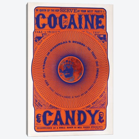 Cocaine Candy Canvas Print #RAD154} by Radio Days Art Print