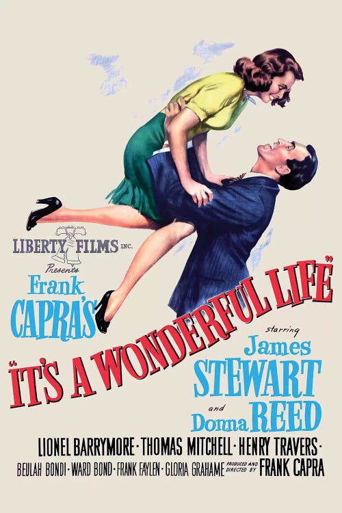 It’s A Wonderful Life Movie Poster by Radio Days wall art
