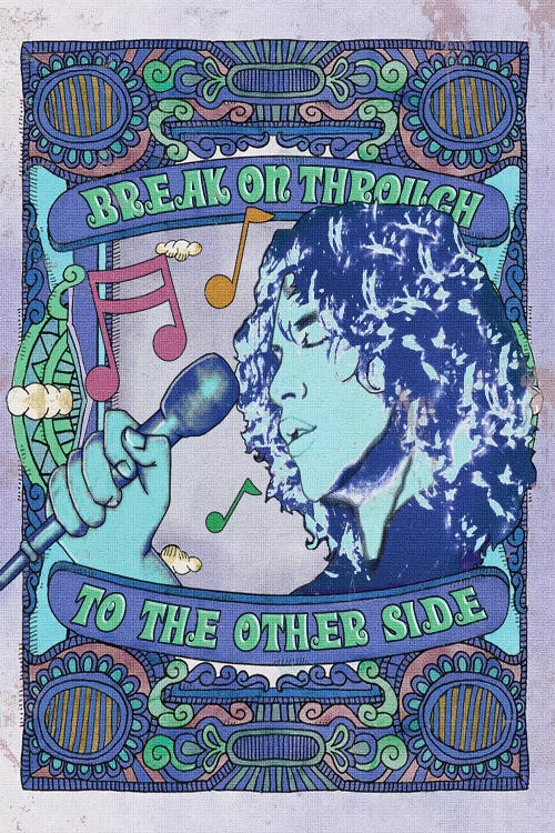 Jim Morrison Break On Through Blue by Radio Days wall art