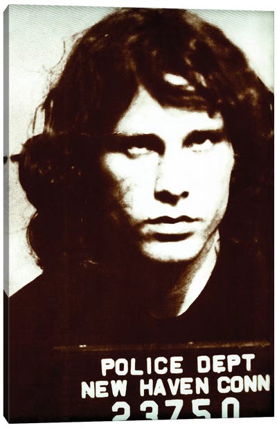 Jim Morrison Mug Shot II Canvas Art Print - Radio Days