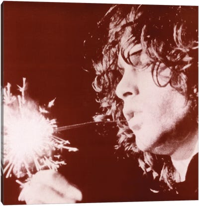 Jim Morrison Sparkler Canvas Art Print - Music Lover