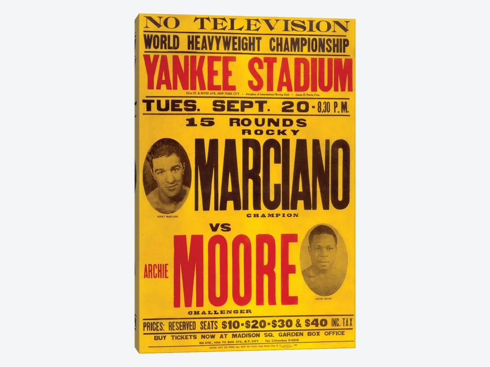 Marciano VS Moore by Radio Days 1-piece Canvas Artwork