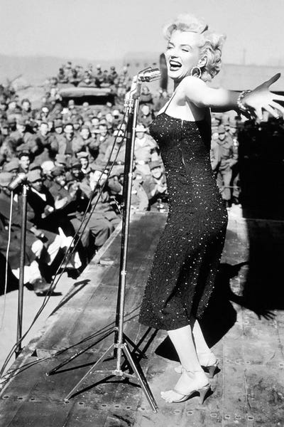 Home Theater: Marilyn Monroe Black And White Crowd Stopper 3 by Radio Days