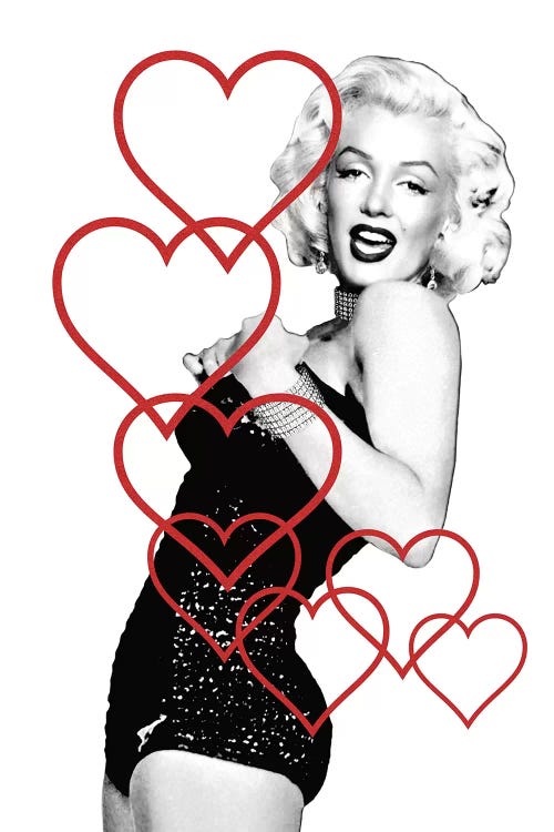 Marilyn Monroe Bubble Hearts