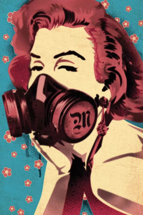 Marilyn Monroe Gas Mask Flower