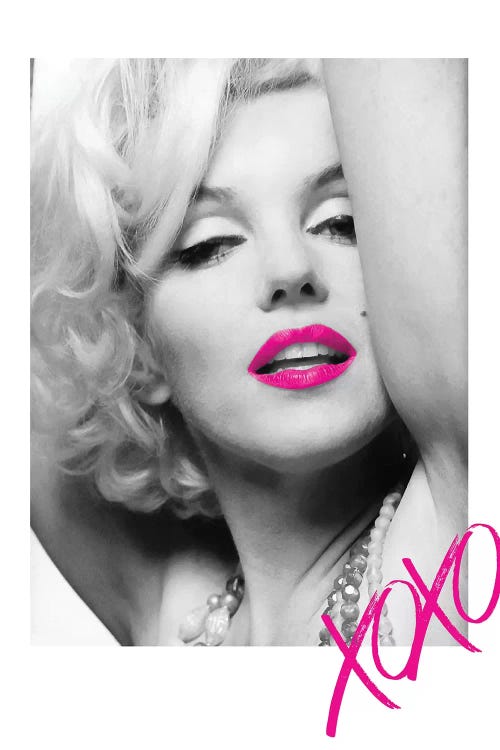 Marilyn Monroe Pink XOXO by Radio Days wall art