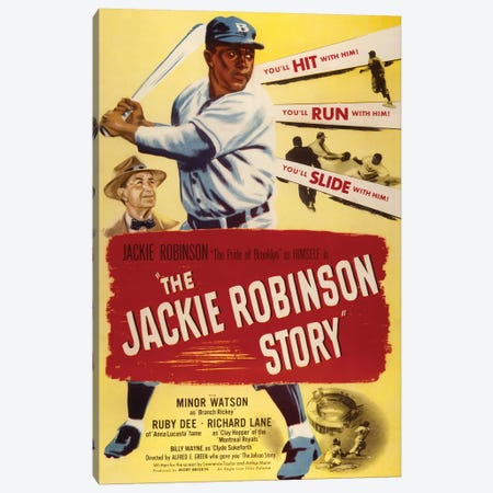 The Jackie Robinson Story Canvas Print #RAD182} by Radio Days Canvas Art Print
