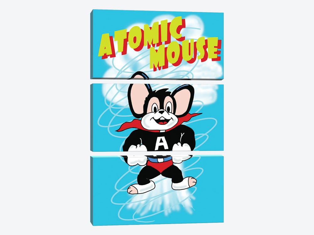 Atomic Mouse by Radio Days 3-piece Canvas Artwork