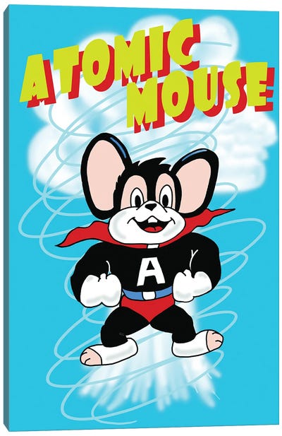Atomic Mouse Canvas Art Print - Radio Days