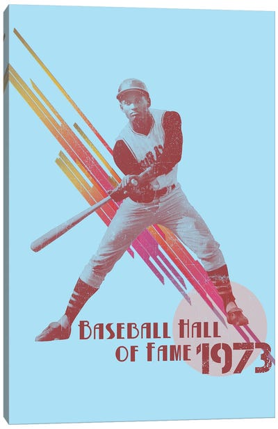 Baseball Hall Of Fame Blue Canvas Art Print - Radio Days