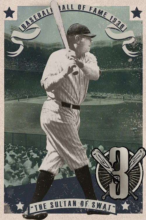 BR Baseball Card by Radio Days wall art