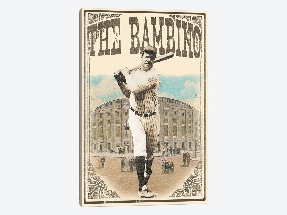 BR Baseball Poser 1-piece Canvas Print