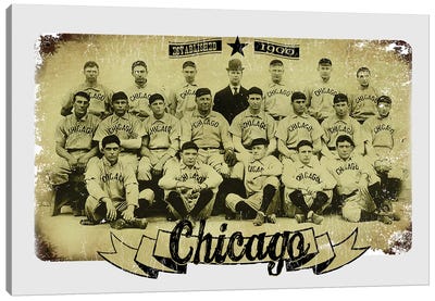 Chicago Cubs Group Canvas Art Print - Radio Days