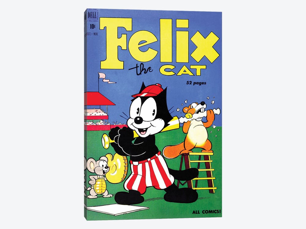 Felix At The Ball Game by Radio Days 1-piece Canvas Wall Art