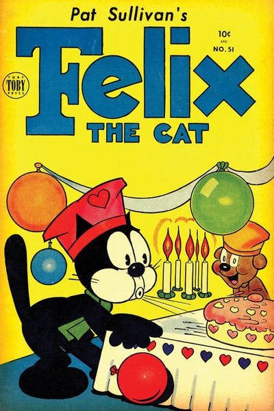 Felix Birthday Celebration by Radio Days framed wall art