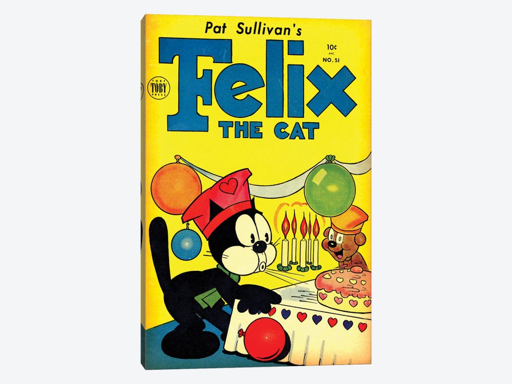 Felix Birthday Celebration by Radio Days 1-piece Canvas Art