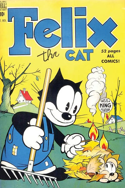 Comic Books: Felix Burning Leaves by Radio Days