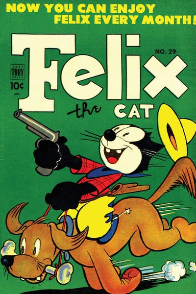 Felix Cowboy Dog by Radio Days framed wall art