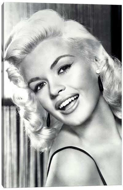 Jayne Mansfield's Gorgeous Smile Canvas Art Print - Golden Age of Hollywood Art