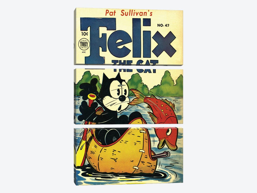 Felix Goes Fishing by Radio Days 3-piece Art Print