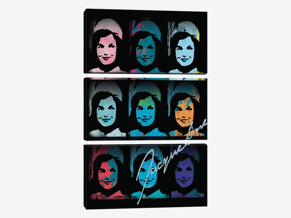 Jacqueline Kennedy Onassis Pop Art Collage by Radio Days 3-piece Art Print