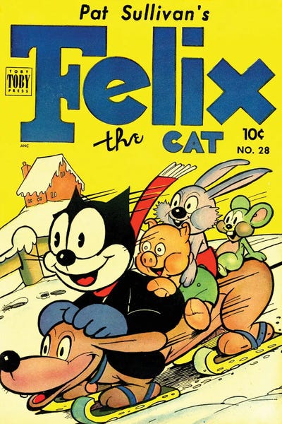 Comic Books: Felix Sledding With Friends by Radio Days